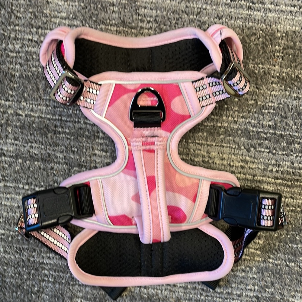 Slowton no pull dog harness Medium Pink camouflage